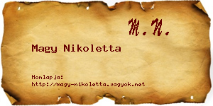 Magy Nikoletta névjegykártya